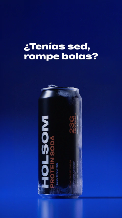 Holsom Protein Soda — ¿Tenías sed, rompe bolas?
